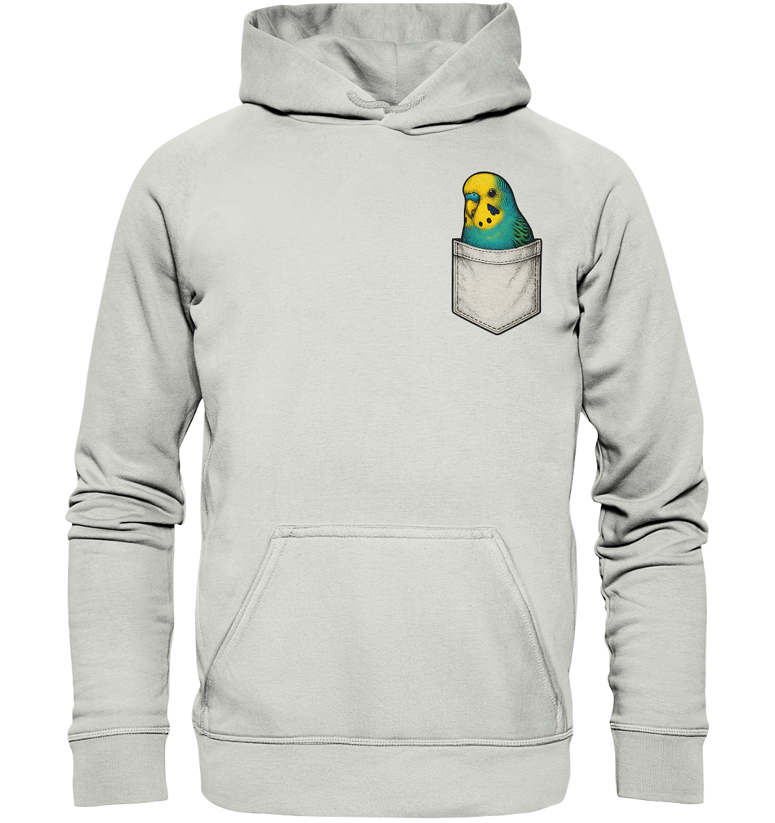 Peekaboo Pocket Bird – Lustiger Wellensittich im Hosentaschen-Style - Basic Unisex Hoodie