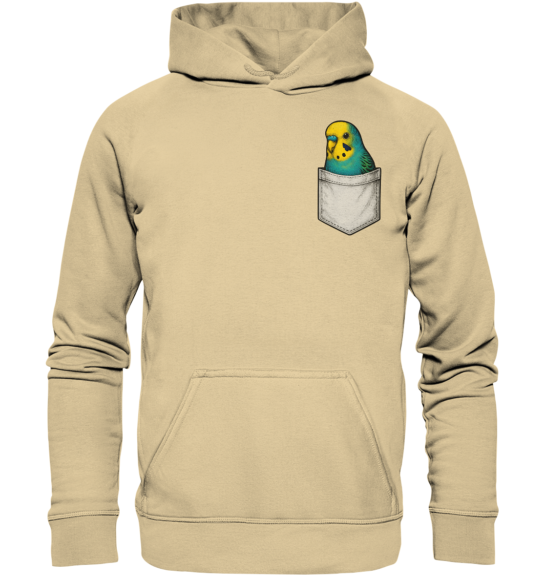 Peekaboo Pocket Bird – Lustiger Wellensittich im Hosentaschen-Style - Basic Unisex Hoodie