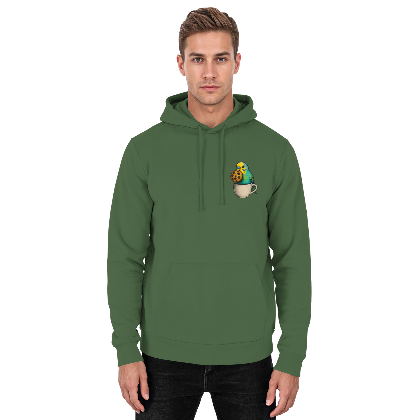 Cookie Time Budgie – Funny Bird with Cookie - Basic Unisex Hoodie