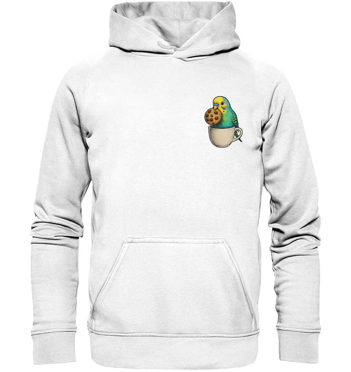 Cookie Time Budgie – Funny Bird with Cookie - Basic Unisex Hoodie