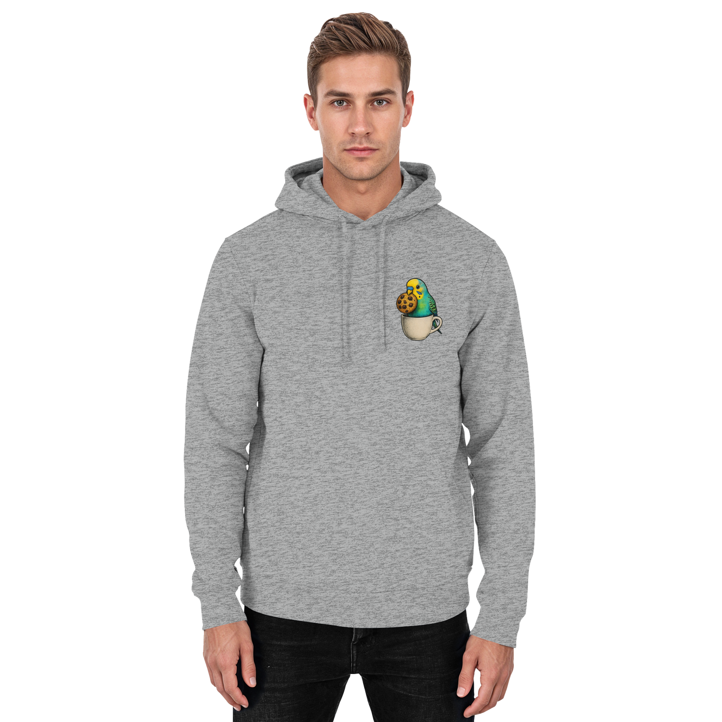 Cookie Time Budgie – Funny Bird with Cookie - Basic Unisex Hoodie