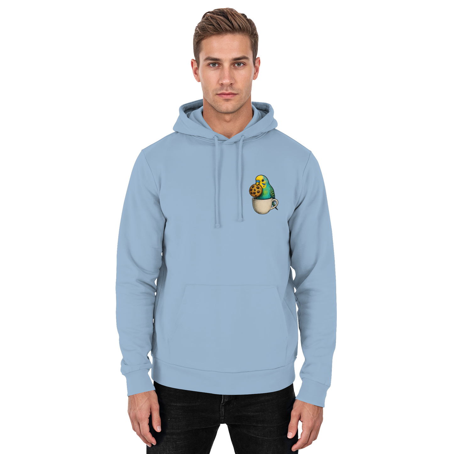 Cookie Time Budgie – Funny Bird with Cookie - Basic Unisex Hoodie