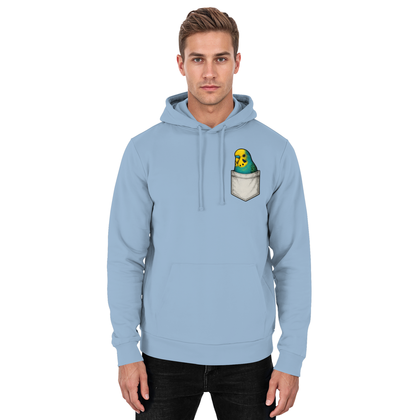 Peekaboo Pocket Bird – Lustiger Wellensittich im Hosentaschen-Style - Basic Unisex Hoodie