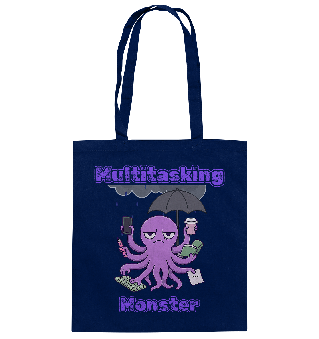 Multitasking Monster - Lila - Baumwolltasche