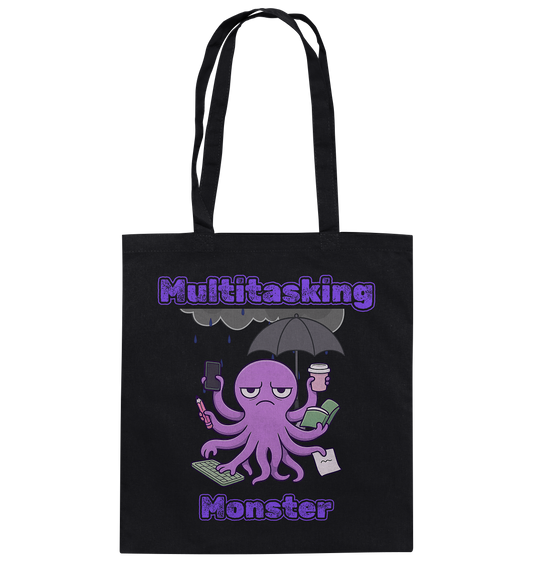 Multitasking Monster - Lila - Baumwolltasche