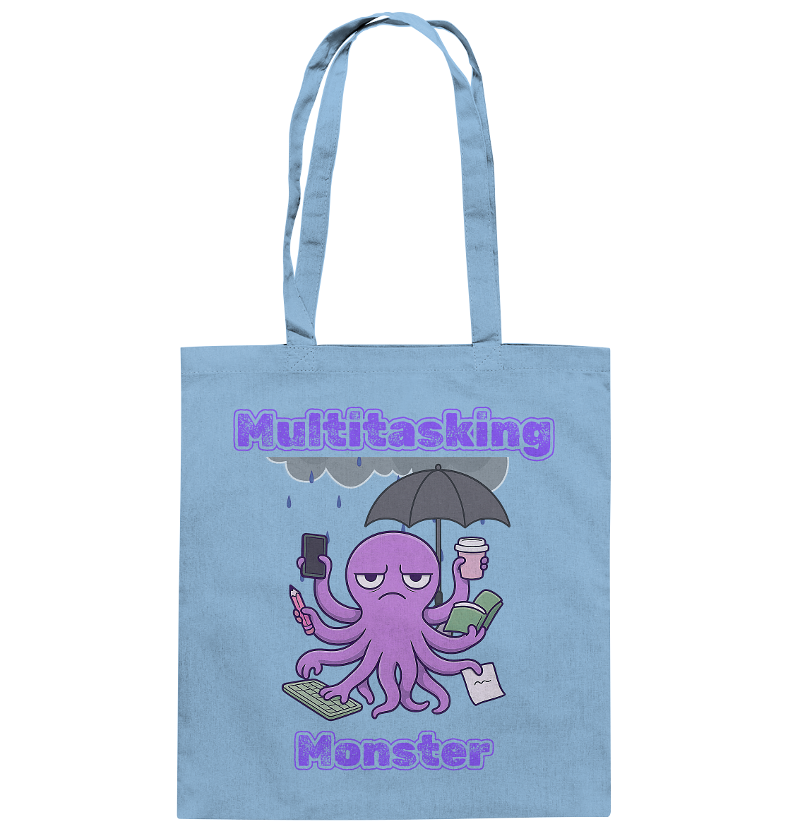 Multitasking Monster - Lila - Baumwolltasche