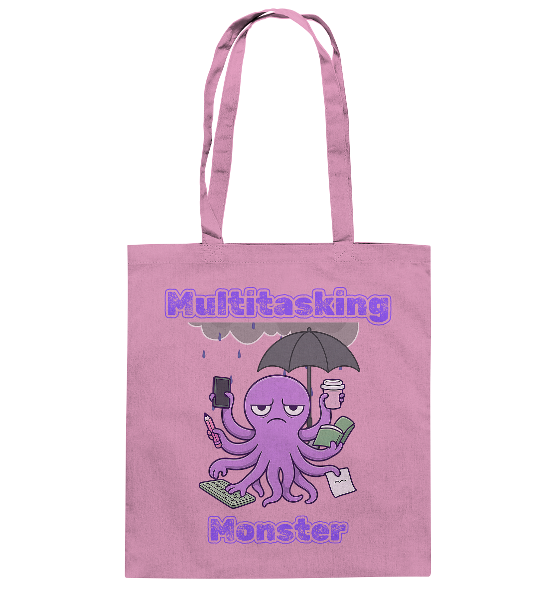 Multitasking Monster - Lila - Baumwolltasche