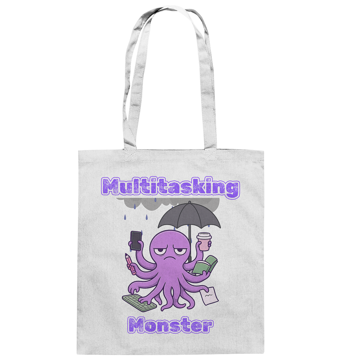 Multitasking Monster - Lila - Baumwolltasche