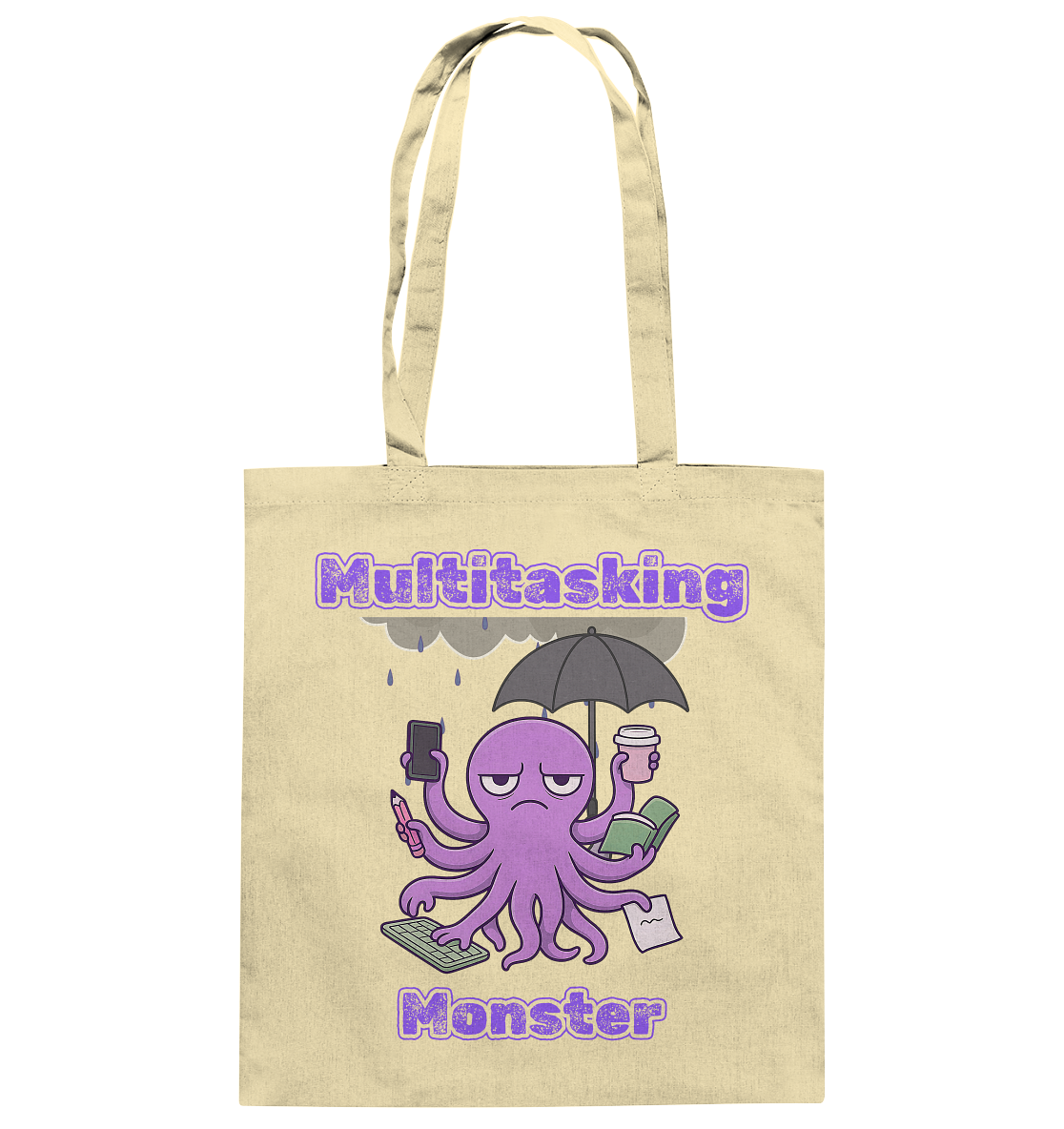 Multitasking Monster - Lila - Baumwolltasche