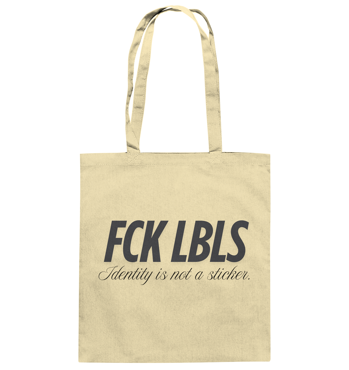 FCK LBLS – Identity is not a sticker - Baumwolltasche