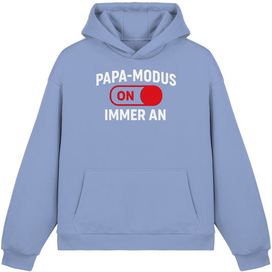 Papa-Modus On - Rot - Fluffy Boxcut Hoodie