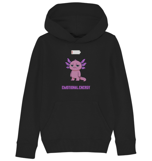 Emotional Energy – Axolotl mit leerem Akku (Pink) - Kids Basic Hoodie