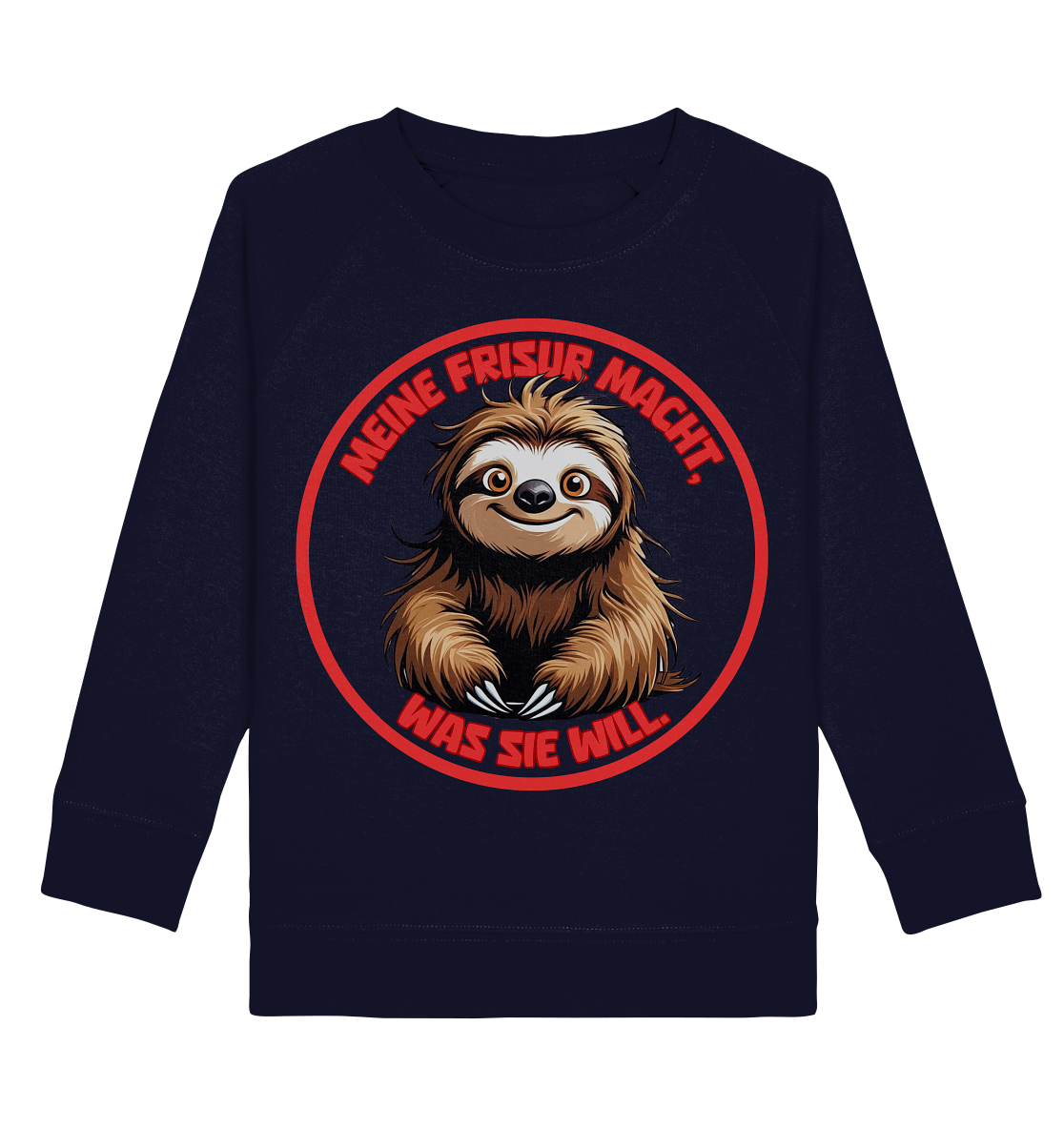 Meine Frisur macht, was sie will – Faultier (rot) - Kids Basic Sweatshirt