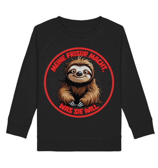 Meine Frisur macht, was sie will – Faultier (rot) - Kids Basic Sweatshirt