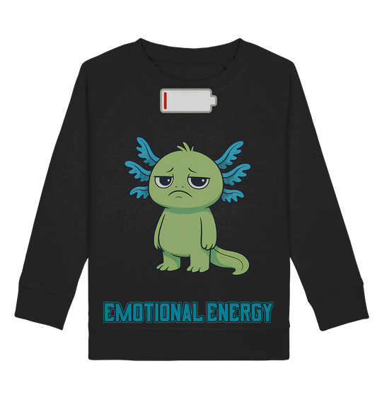 Emotional Energy – Axolotl mit leerem Akku (Grün) - Kids Basic Sweatshirt