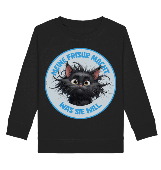 Meine Frisur macht, was sie will – Katze (blau) - Kids Basic Sweatshirt