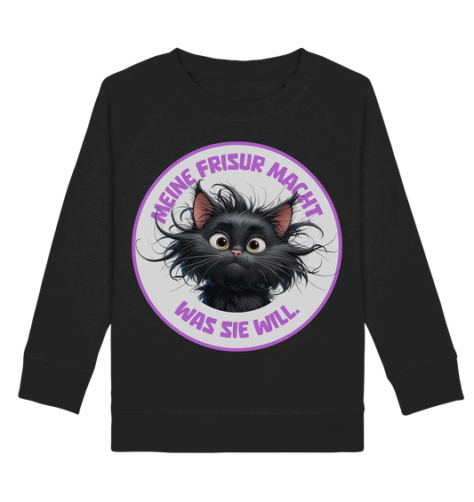 Meine Frisur macht, was sie will – Katze (lila) - Kids Basic Sweatshirt