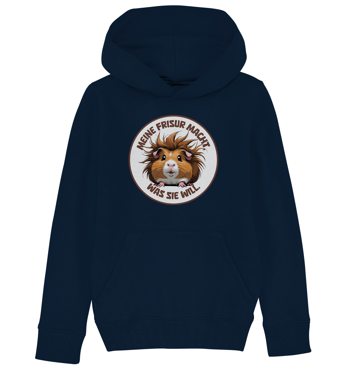 Meine Frisur macht, was sie will – Meerschweinchen (braun) - Kids Organic Hoodie