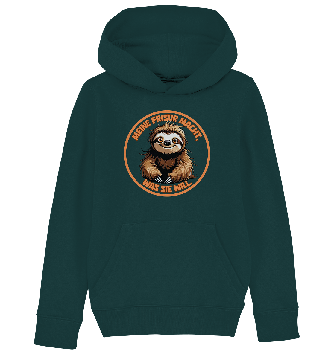 Meine Frisur macht, was sie will – Faultier - Kids Organic Hoodie