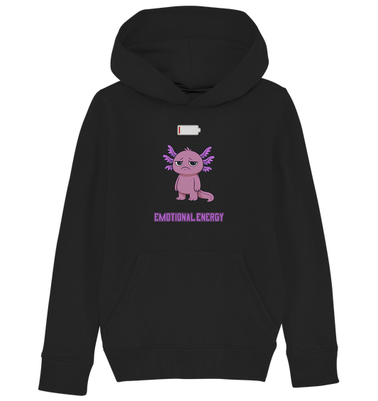 Emotional Energy – Axolotl mit leerem Akku (Pink) - Kids Organic Hoodie