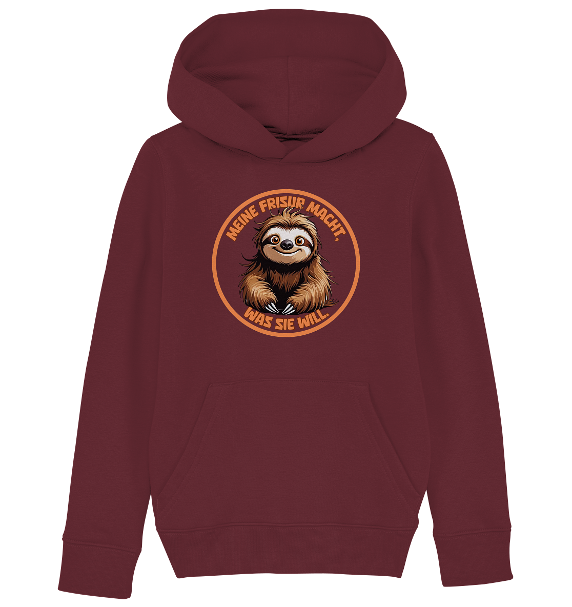 Meine Frisur macht, was sie will – Faultier - Kids Organic Hoodie