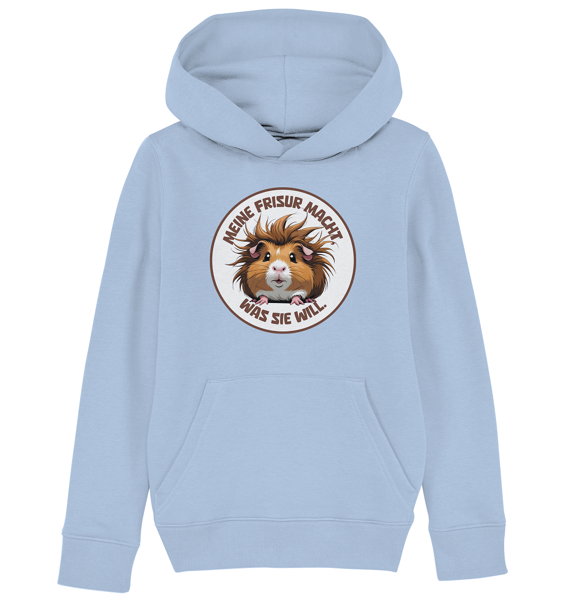Meine Frisur macht, was sie will – Meerschweinchen (braun) - Kids Organic Hoodie