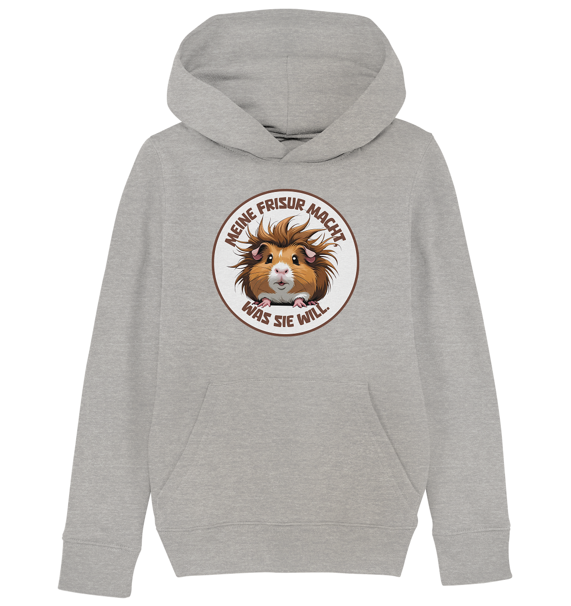 Meine Frisur macht, was sie will – Meerschweinchen (braun) - Kids Organic Hoodie