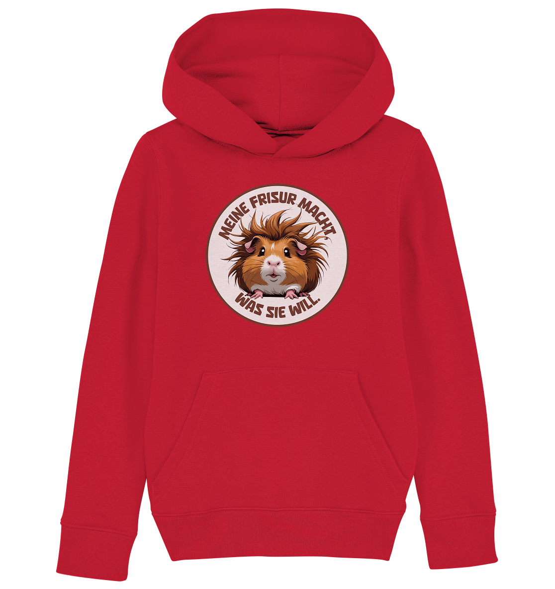 Meine Frisur macht, was sie will – Meerschweinchen (braun) - Kids Organic Hoodie