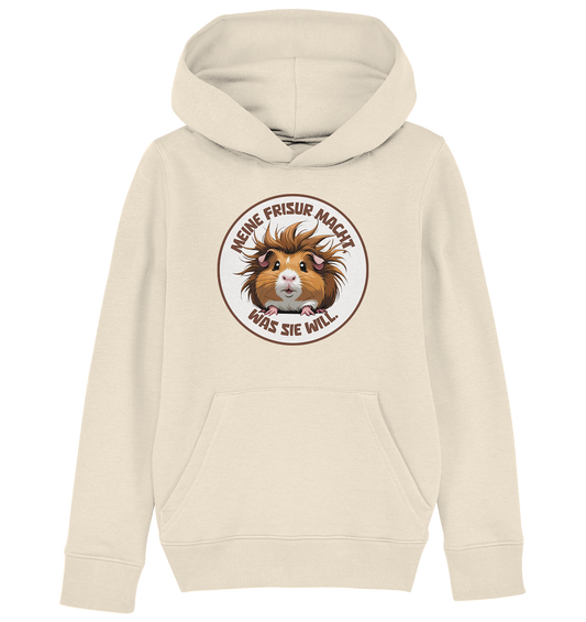 Meine Frisur macht, was sie will – Meerschweinchen (braun) - Kids Organic Hoodie