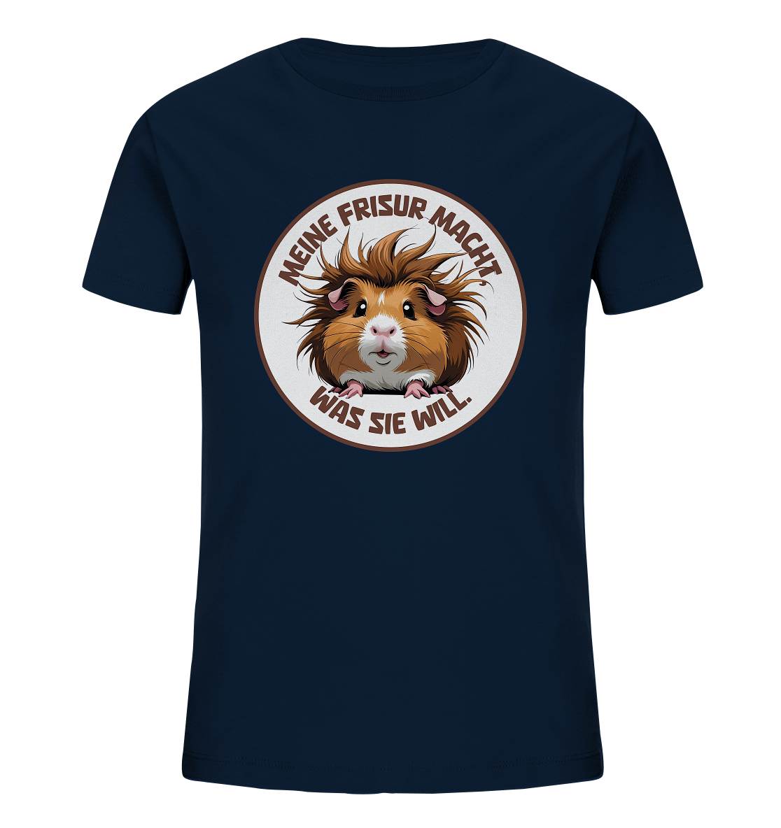 Meine Frisur macht, was sie will – Meerschweinchen (braun) - Kids Organic Shirt