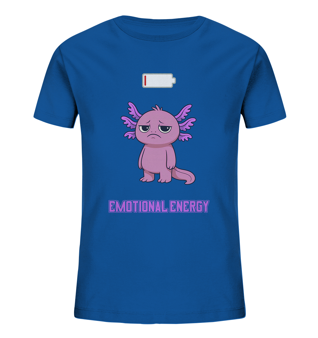 Emotional Energy – Axolotl mit leerem Akku (Pink) - Kids Organic Shirt