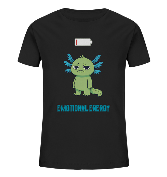 Emotional Energy – Axolotl mit leerem Akku (Grün) - Kids Organic Shirt