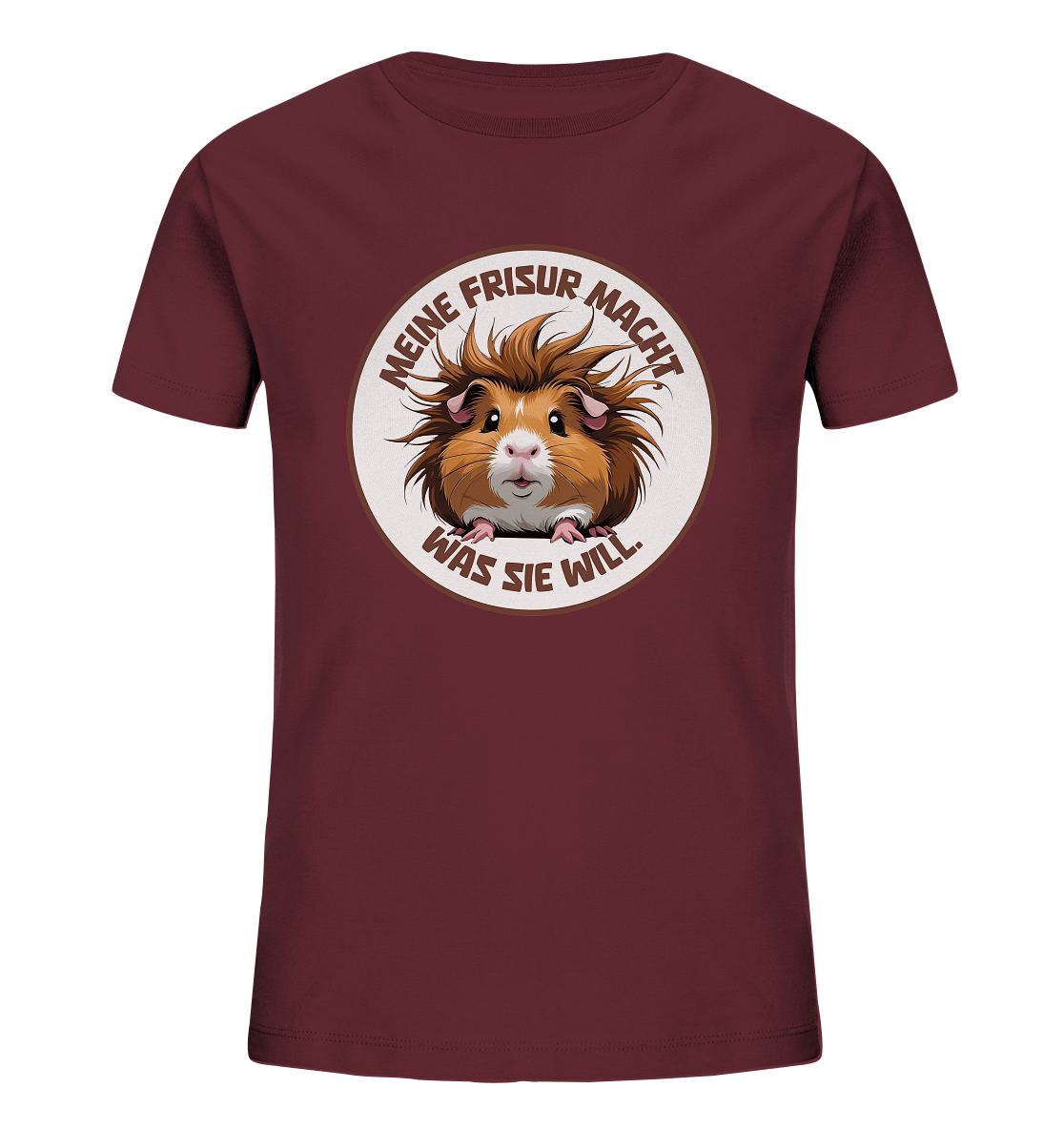 Meine Frisur macht, was sie will – Meerschweinchen (braun) - Kids Organic Shirt