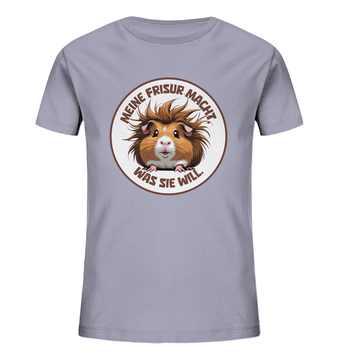 Meine Frisur macht, was sie will – Meerschweinchen (braun) - Kids Organic Shirt