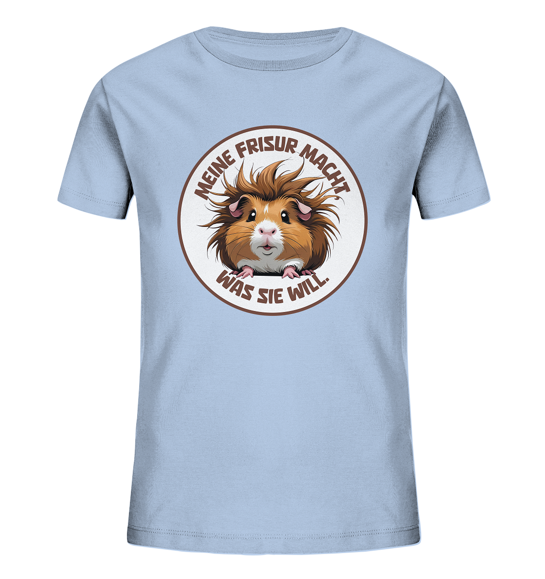 Meine Frisur macht, was sie will – Meerschweinchen (braun) - Kids Organic Shirt