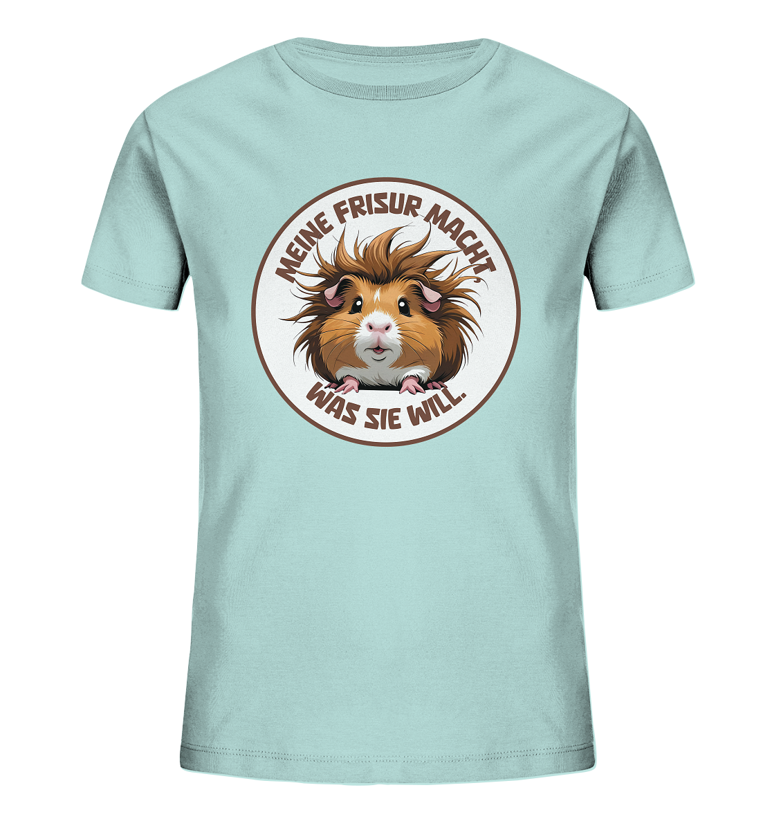 Meine Frisur macht, was sie will – Meerschweinchen (braun) - Kids Organic Shirt