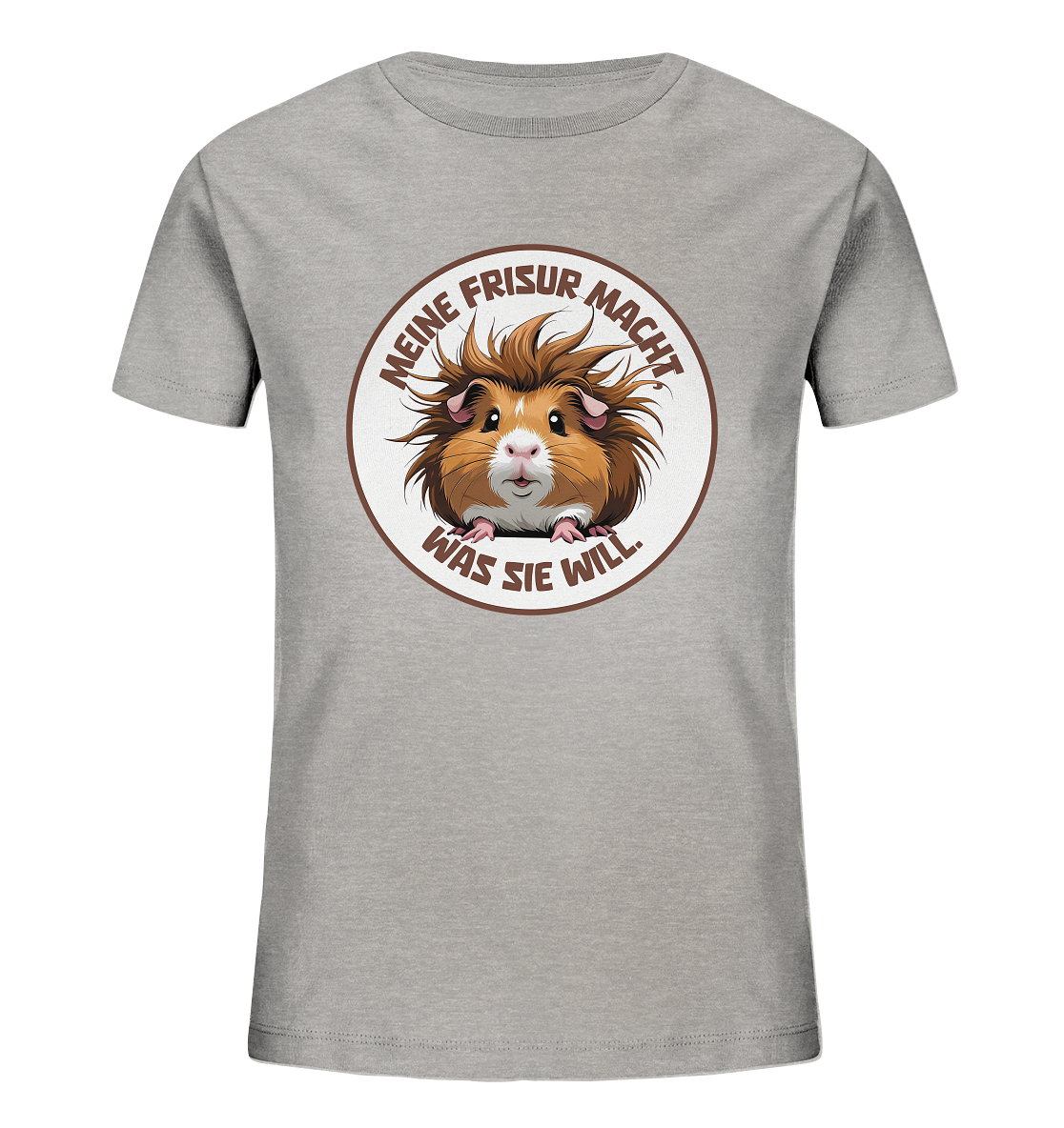 Meine Frisur macht, was sie will – Meerschweinchen (braun) - Kids Organic Shirt
