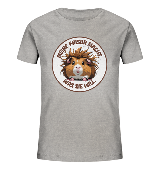 Meine Frisur macht, was sie will – Meerschweinchen (braun) - Kids Organic Shirt