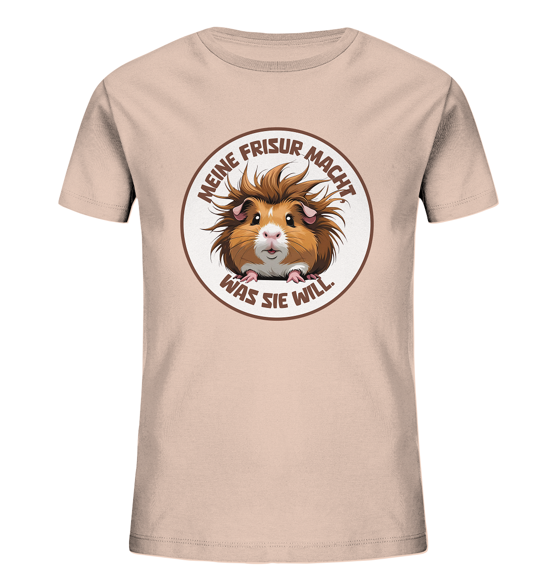 Meine Frisur macht, was sie will – Meerschweinchen (braun) - Kids Organic Shirt