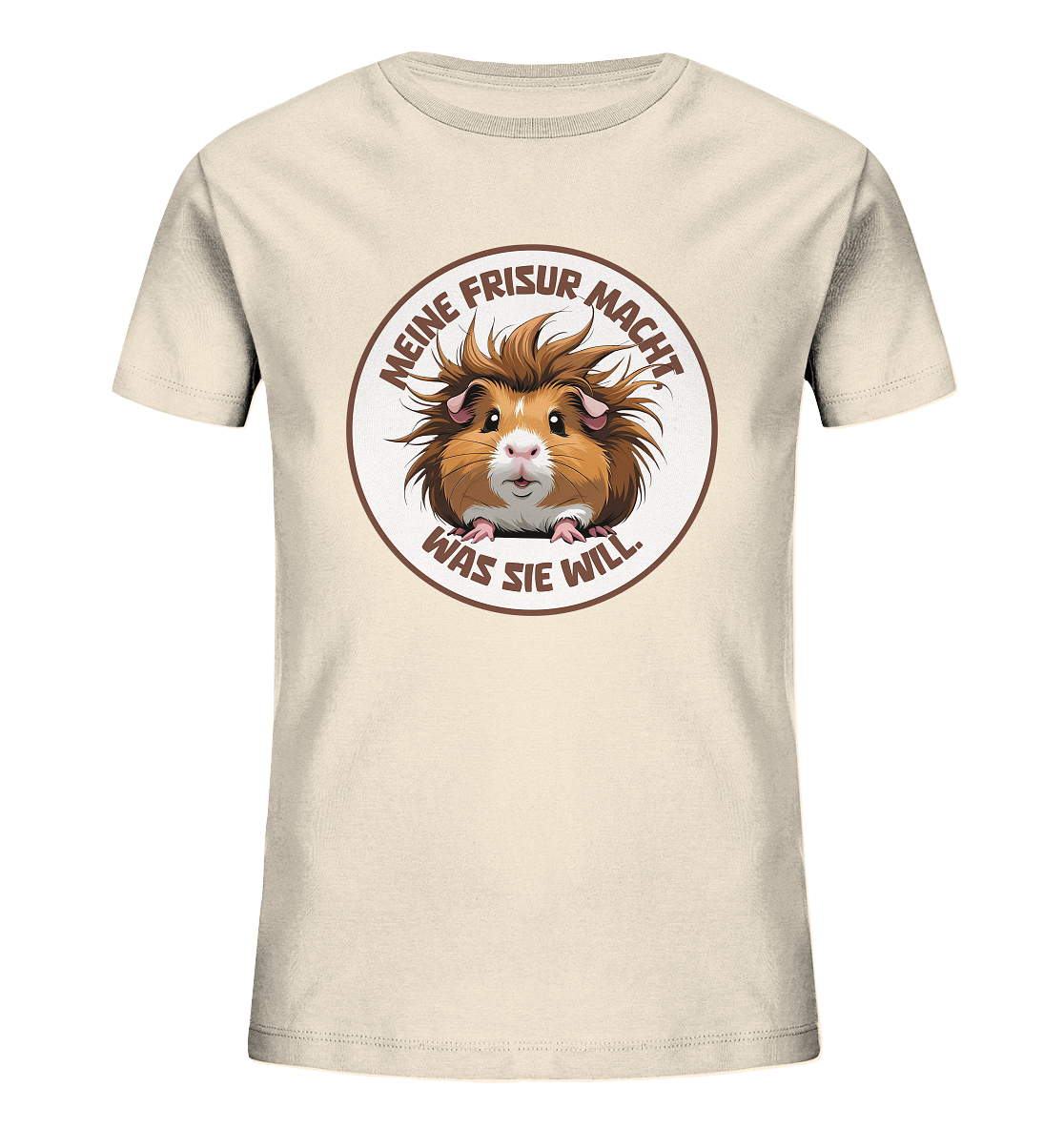 Meine Frisur macht, was sie will – Meerschweinchen (braun) - Kids Organic Shirt