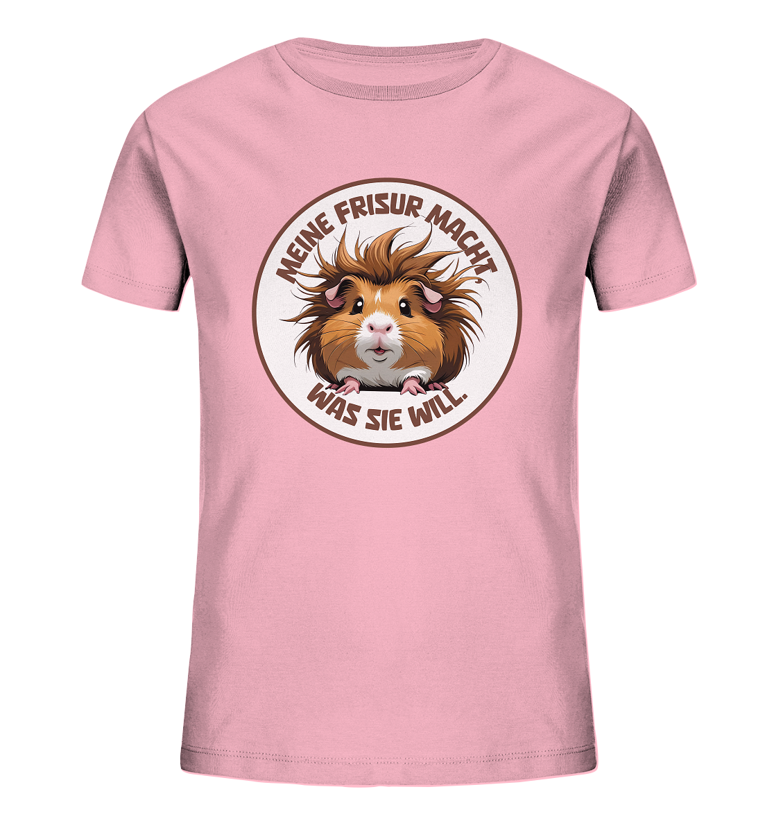 Meine Frisur macht, was sie will – Meerschweinchen (braun) - Kids Organic Shirt