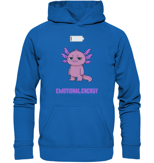 Emotional Energy – Axolotl mit leerem Akku (Pink) - Kids Premium Hoodie