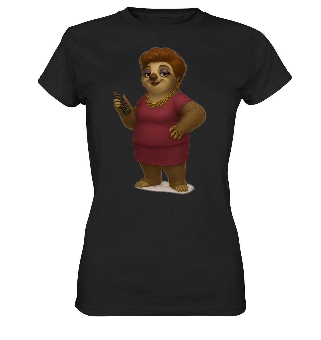 Slothies – Babsi Bling – QVC-Fanatikerin mit 400 Ringen - Ladies Premium Shirt