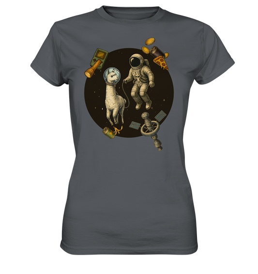 Spacewalk Gone Weird – Astronaut mit Lama - Ladies Premium Shirt