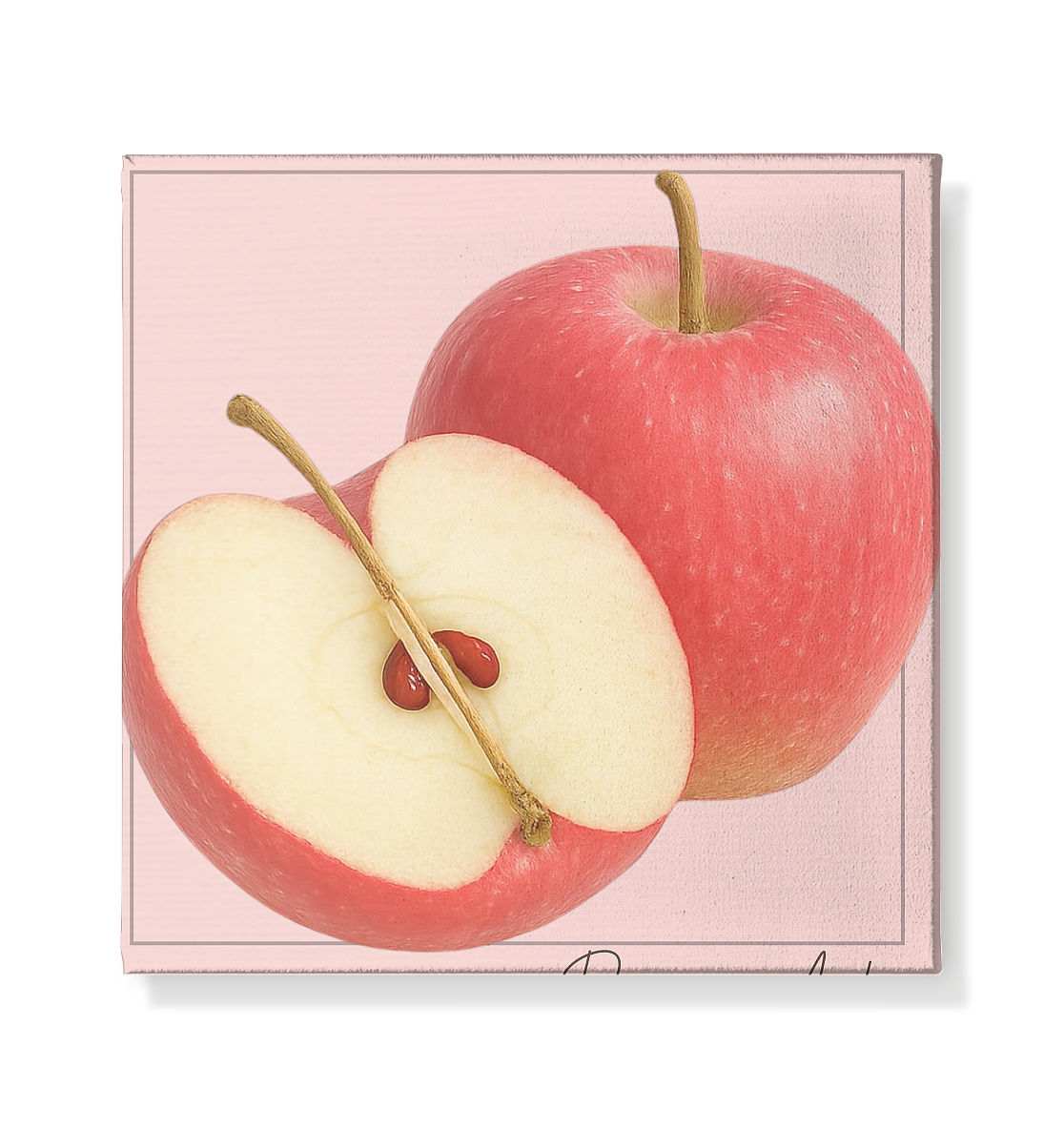 Fructus Botanica – Apfel (Pomum Aeternum) - Leinwand 20x20cm