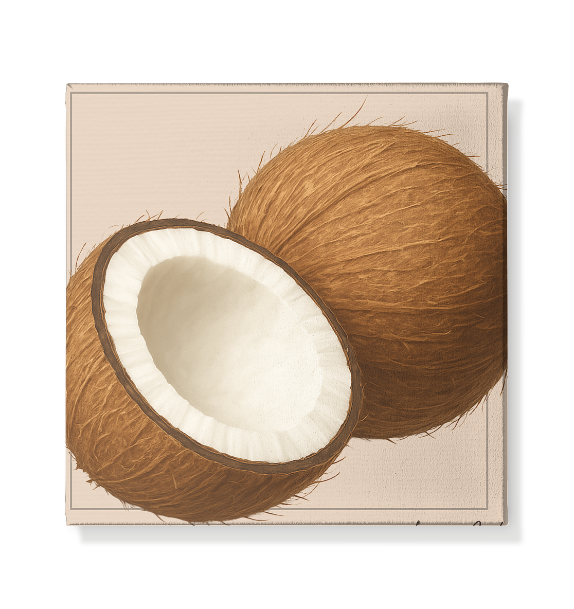 Fructus Botanica – Kokosnuss (Lac Vitae) - Leinwand 20x20cm