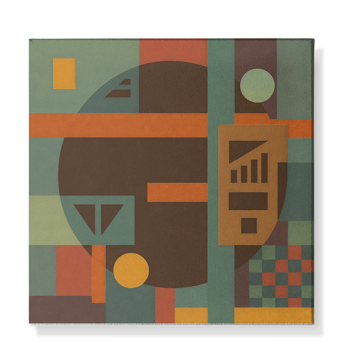 Klang der Geometrie - Sonnenrausch Edition - Leinwand 30x30cm