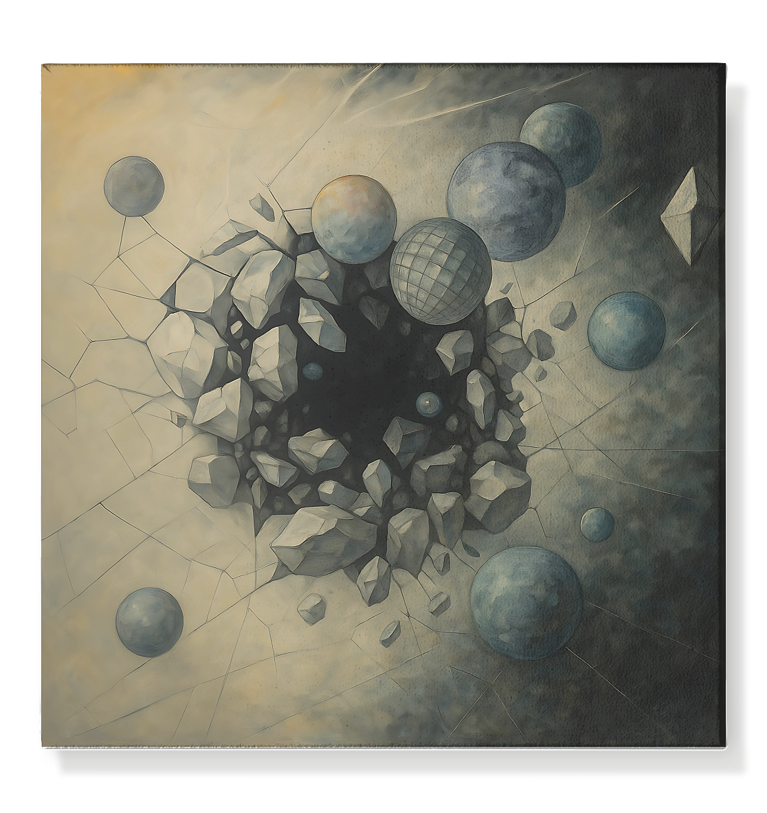 r.p.art - "Durchbruch" - Wandbild - Leinwand 50x50cm