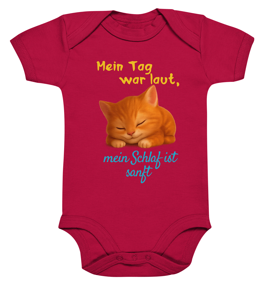 Mein Tag war laut, mein schlaf ist sanft – Kätzchen - Organic Baby Bodysuit