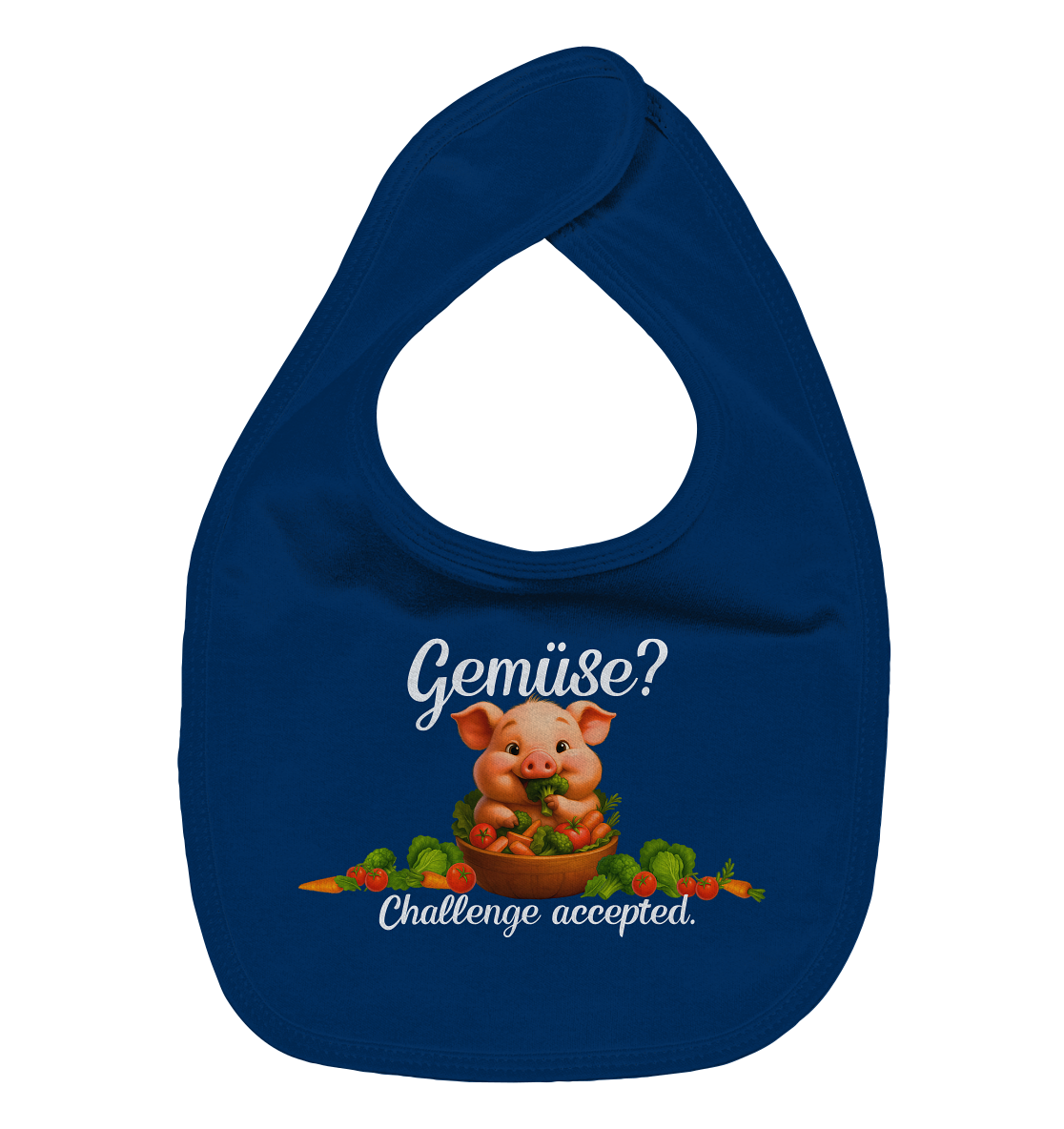 Gemüse? Challenge accepted. – Babylätzchen - Dunkel - Organic Baby-Lätzchen